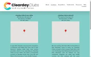 Clearday Clubs of Leon Valley website