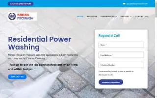 Midas Prowash Pressure Washing website