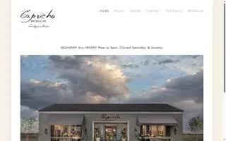 Capricho Interiors website