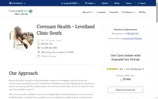 Covenant Health - Levelland Clinic South website
