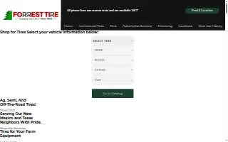 Forrest Tire of Levelland website