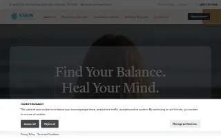 Vasav Health & Healing website