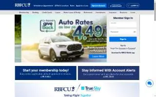 RBFCU - Live Oak website