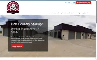 Lion Country Storage website