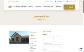 Henry & Peters, PC – Longview website