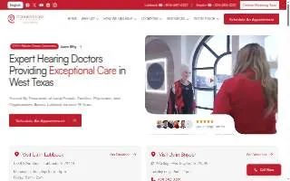 Cornerstone Audiology of Lubbock website