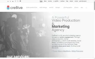 Cre8ive Marketing Agency website