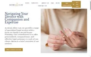 Alexis Allen Law website
