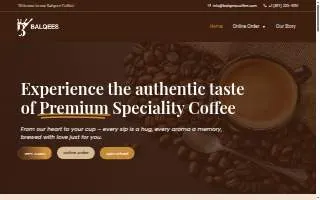 Balqees Coffee website