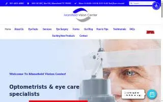 Mansfield Vision Center LLC website