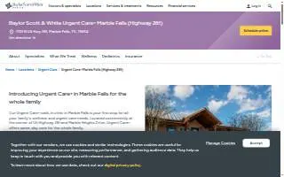 Baylor Scott & White Urgent Care - Marble Falls (Highway 71) website