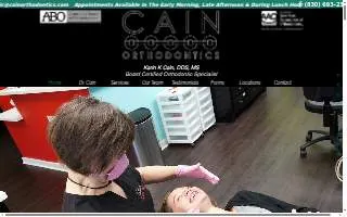 Cain Orthodontics website