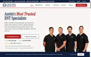 Capital ENT & Sinus Center Marble Falls website