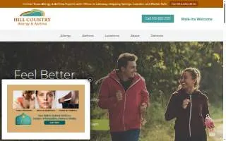 Hill Country Allergy, Asthma & Immunology of Marble Falls website