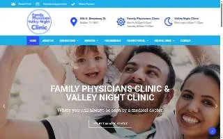 Family Physicians Clinic & Valley Night Clinic website