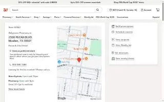 Walgreens Pharmacy website