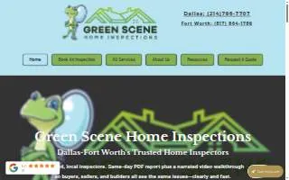 Green Scene Home Inspections website