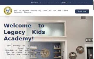 Legacy Kids Academy of Mesquite website
