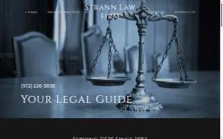 Strann Law Firm website