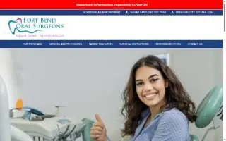 Fort Bend Oral Surgeons of Mission Bend website