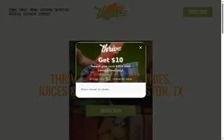 Thrive Juices website