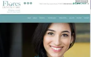 Flores Dental Care website
