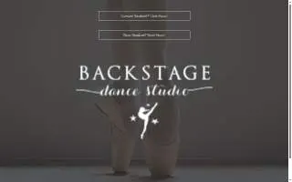 Backstage Dance Studio of Montgomery website