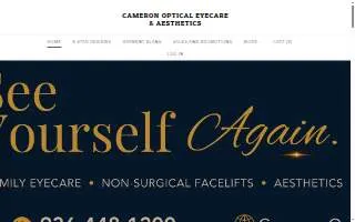 Cameron Optical Eyecare & Aesthetics website