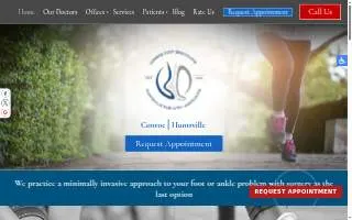 Conroe Foot Specialists website