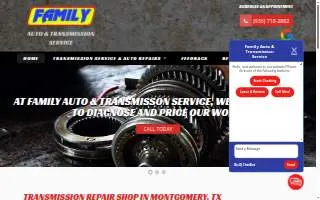 Family Auto & Transmission Service of Montgomery website