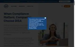 DISA Health & Safety Center - Nederland website