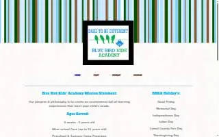Blue Bird Kids' Academy website