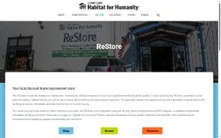 Comal County Habitat for Humanity ReStore website