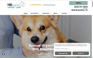 NB Animal Urgent Care website