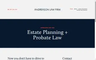 Andreason Law Firm website