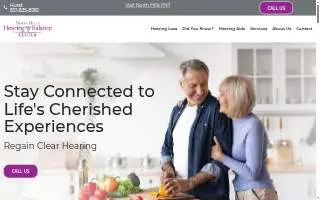 North Hills Hearing and Balance Center website