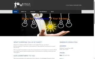 Warmus Consulting website