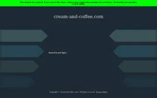Cream & Coffee - Drive Thru website
