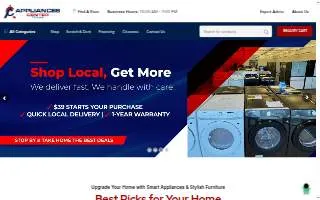 Appliances Center Texas website