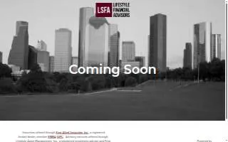 Lifestyle Financial Advisors of Pasadena website