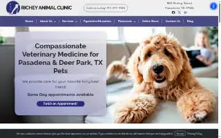 Richey Animal Clinic website