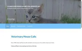 Claws & Paws Veterinary Hospital website