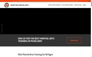 Inner Fire Martial Arts of Pearland website