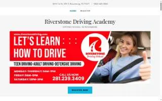 Riverstone Driving Academy of Pecan Grove website