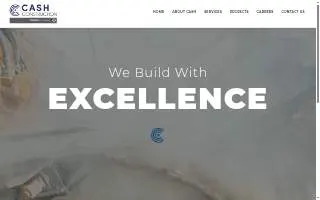 Cash Construction Company Inc. website
