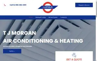 T J Morgan Air Conditioning & Heating website
