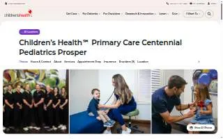 Children’s Health Primary Care Centennial Pediatrics Prosper website