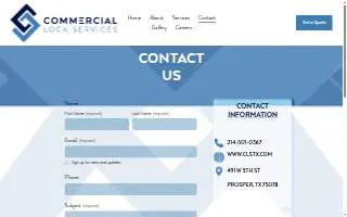 Commercial Lock Services, inc. website