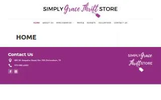 Simply Grace Thrift Store website