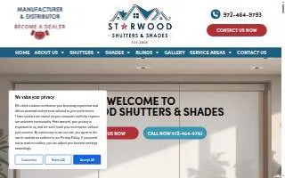 Starwood Distributors dba Starwood Shutters & Shades website